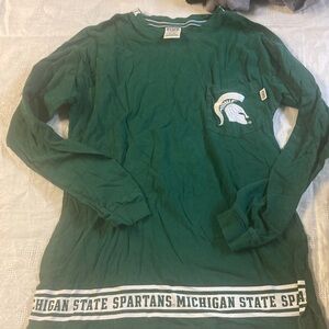 Victoria’s Secret PINK Long Sleeve MSU Tee. Size XS.